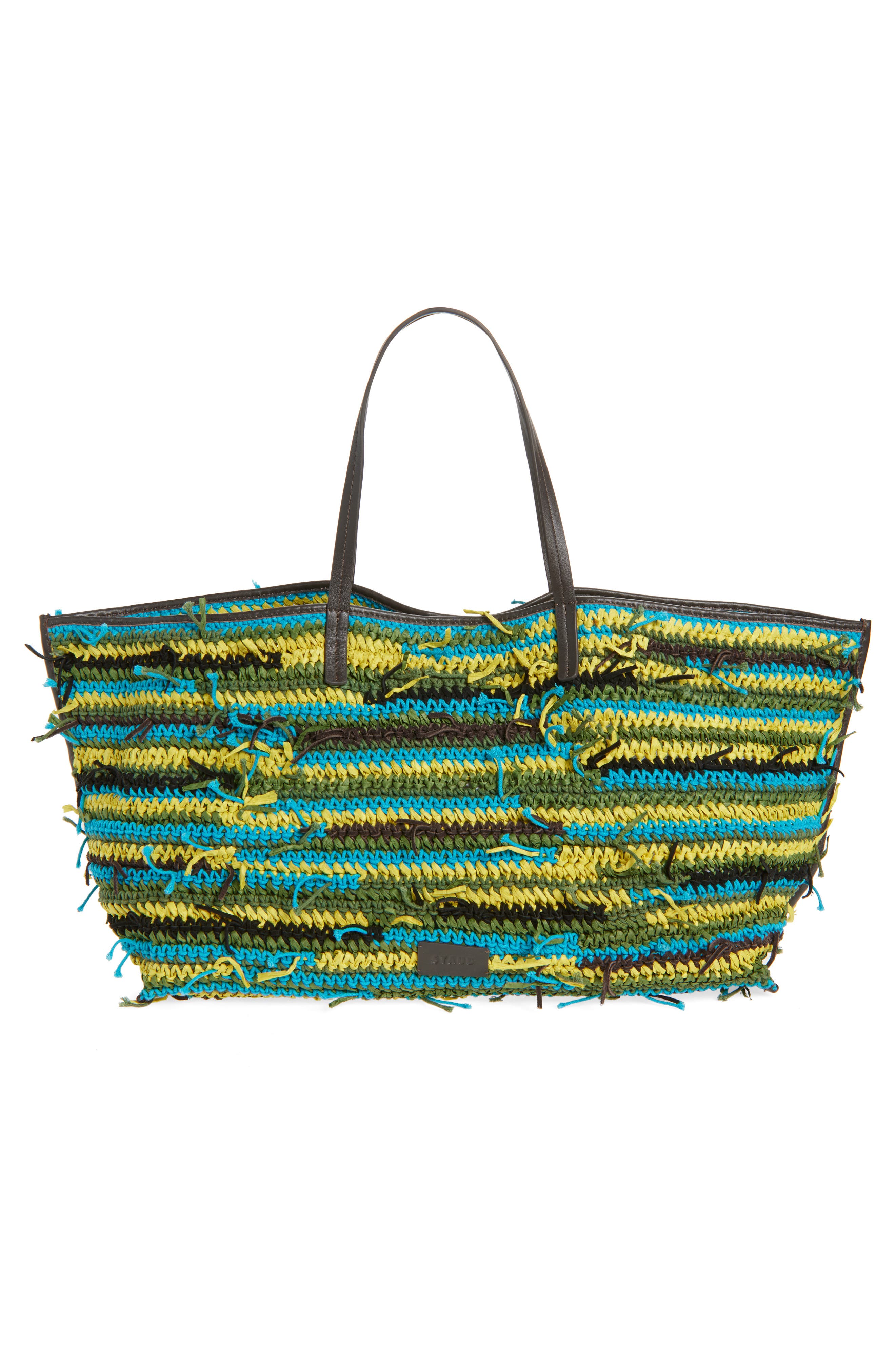 STAUD Large Christos Crochet Tote, Alternate, color, Happy Sack