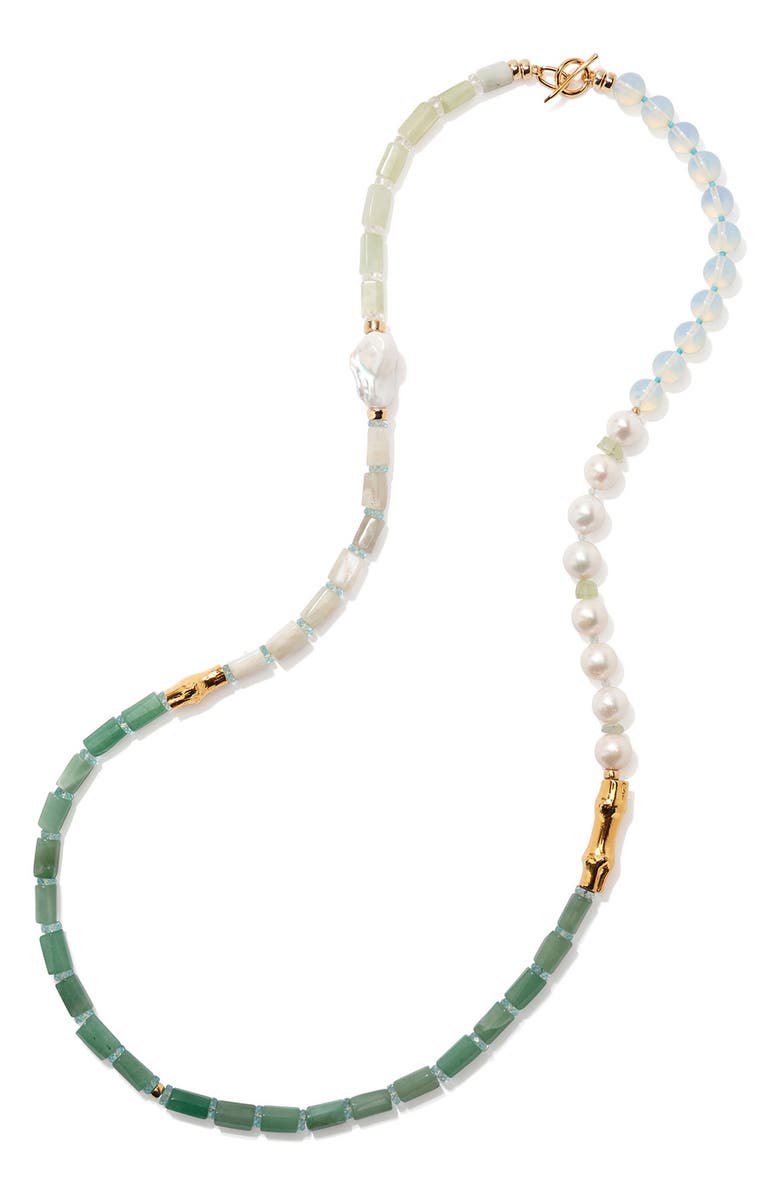 Lizzie Fortunato Cabana Cultured Pearl Beaded Necklace, Alternate, color,