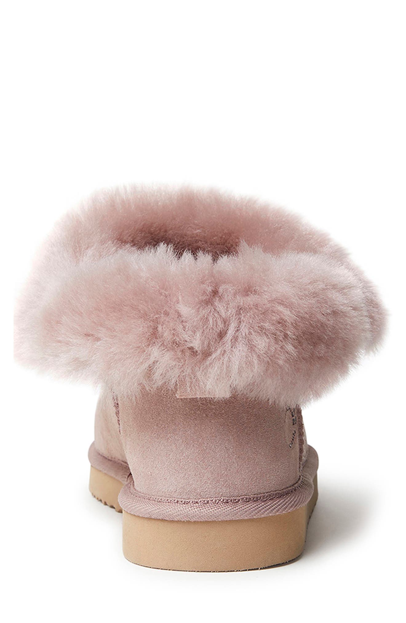 Fireside Perth Genuine Shearling Foldover Boot, Alternate, color, DUSTY PINK