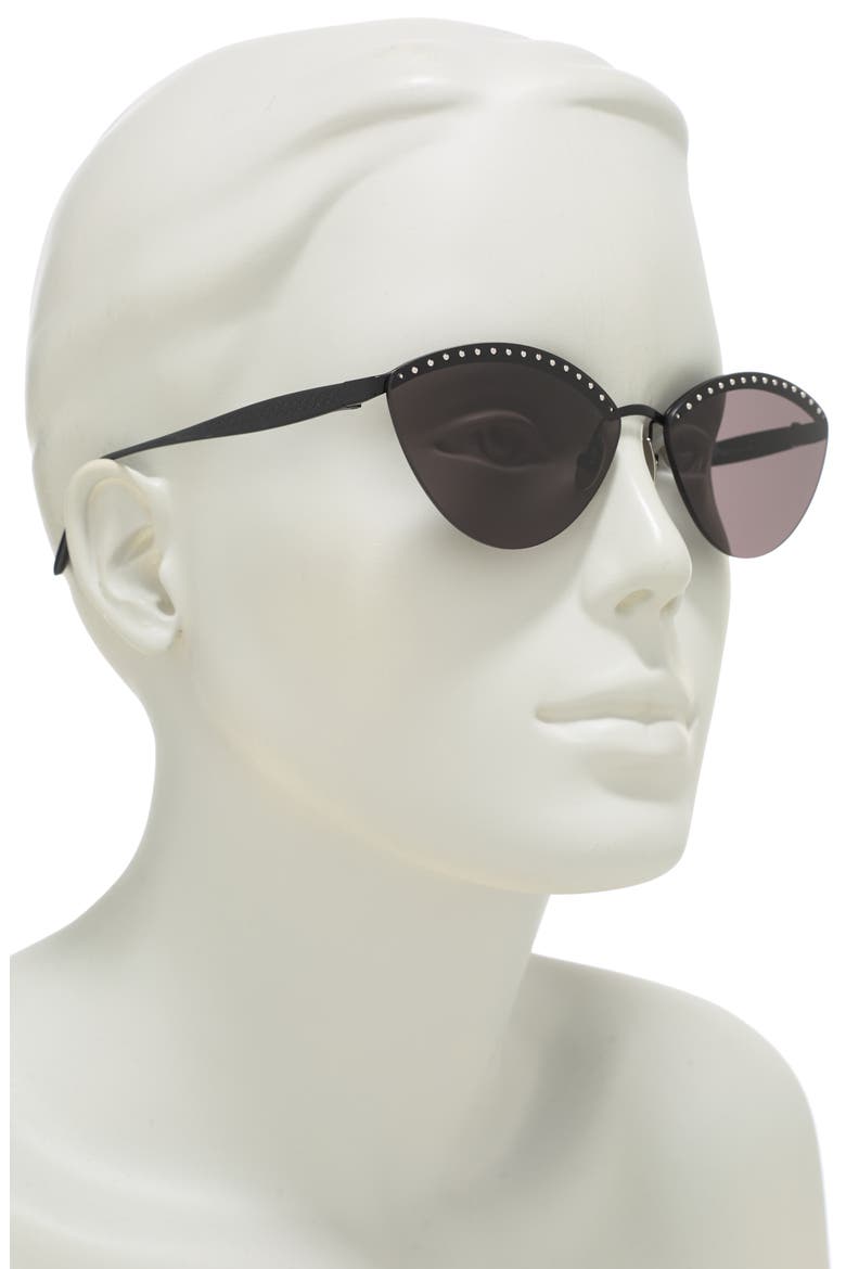 61mm Cat Eye Sunglasses, Alternate, color, BLACK BLACK GREY