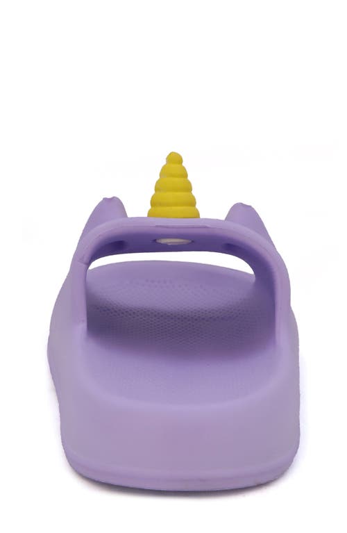 Shop Yoki Kids' Unicorn Slide Sandal In Lavender