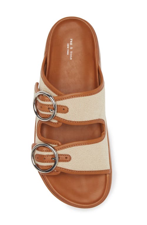 Rag & Bone Geo Buckle Platform Sandals In Natural