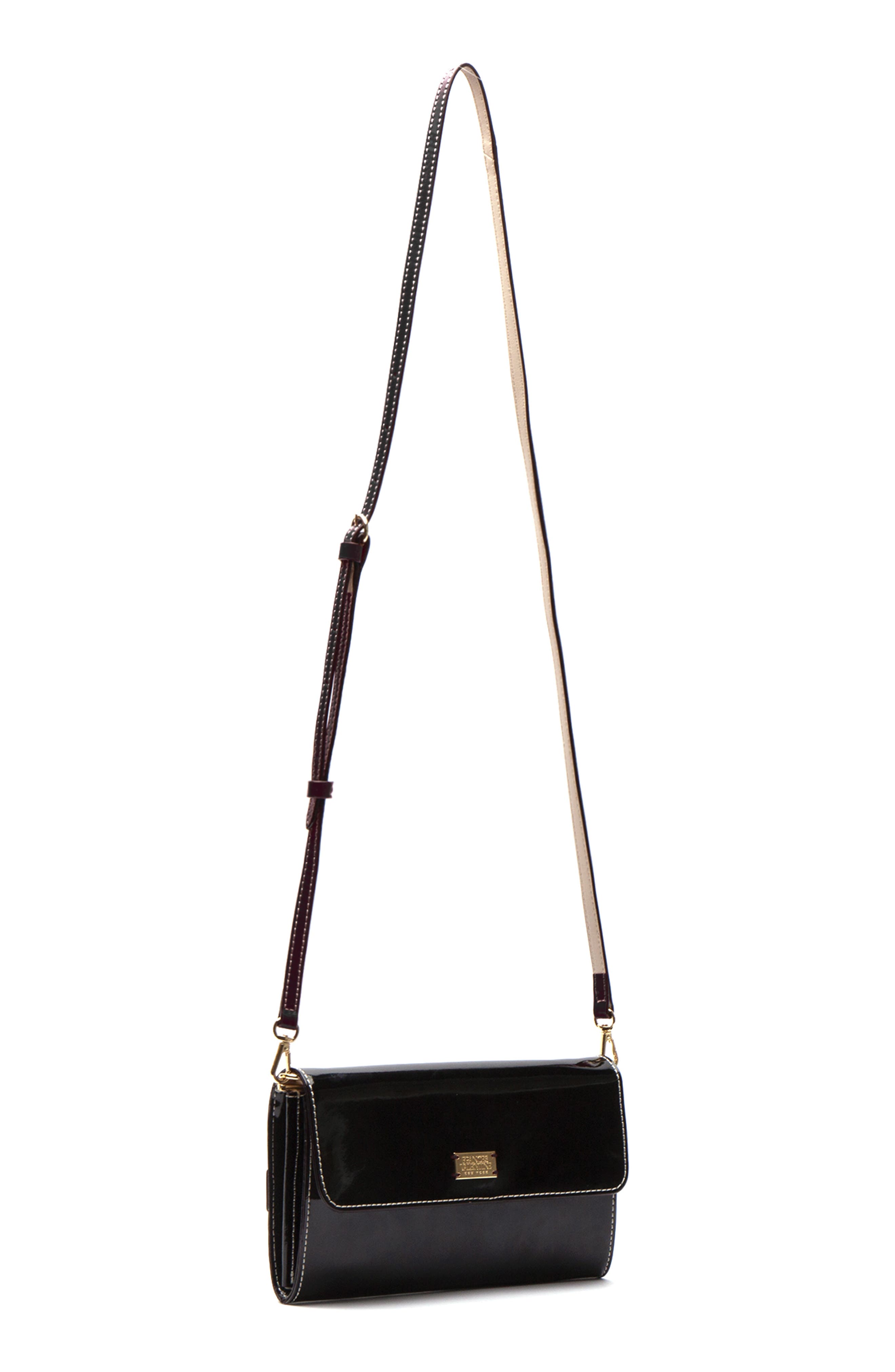 Frances Valentine Kelly Patent Leather Crossbody Bag, Alternate, color, 