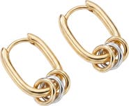 ARGENTO VIVO Chloe Two-Tone Oval Huggie Hoop Earrings