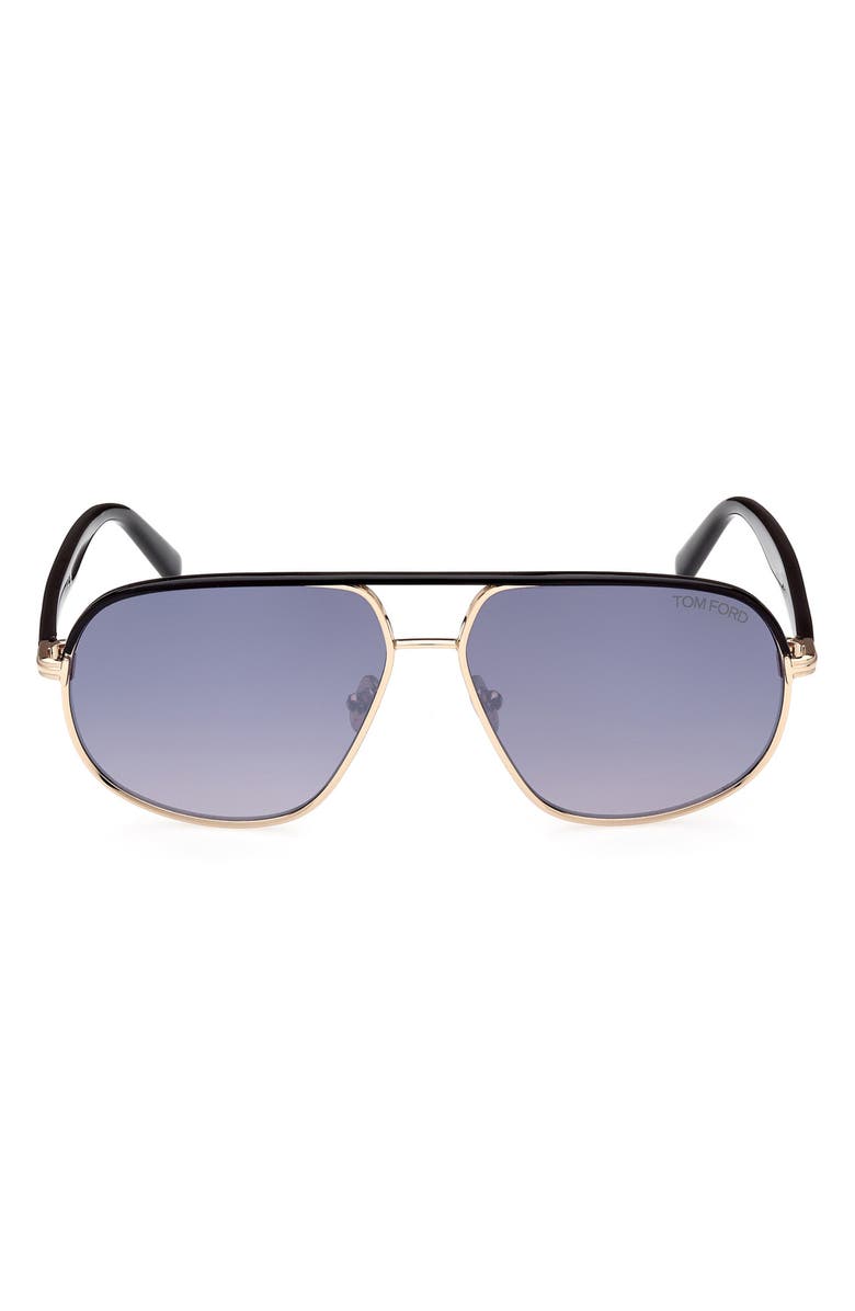 TOM FORD Maxwell 59mm Pilot Sunglasses, Main, color, 