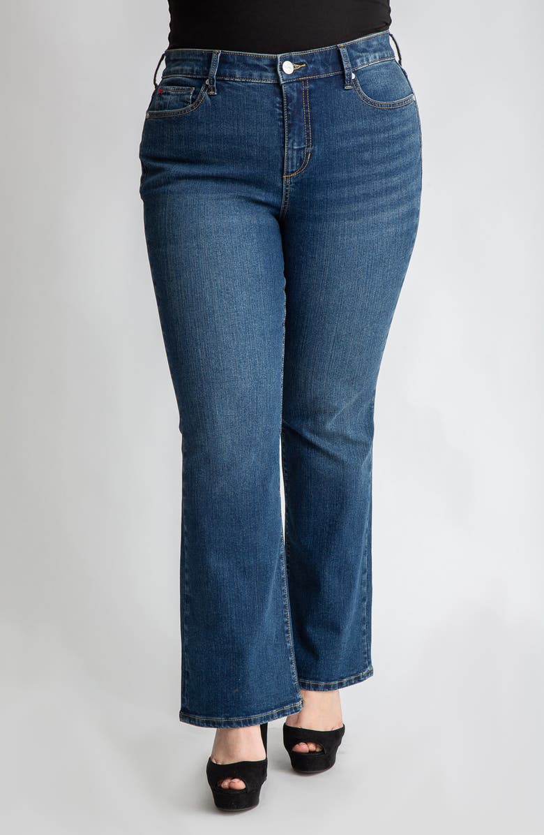 SLINK Jeans High Waist Bootcut Jeans, Main, color, Luna