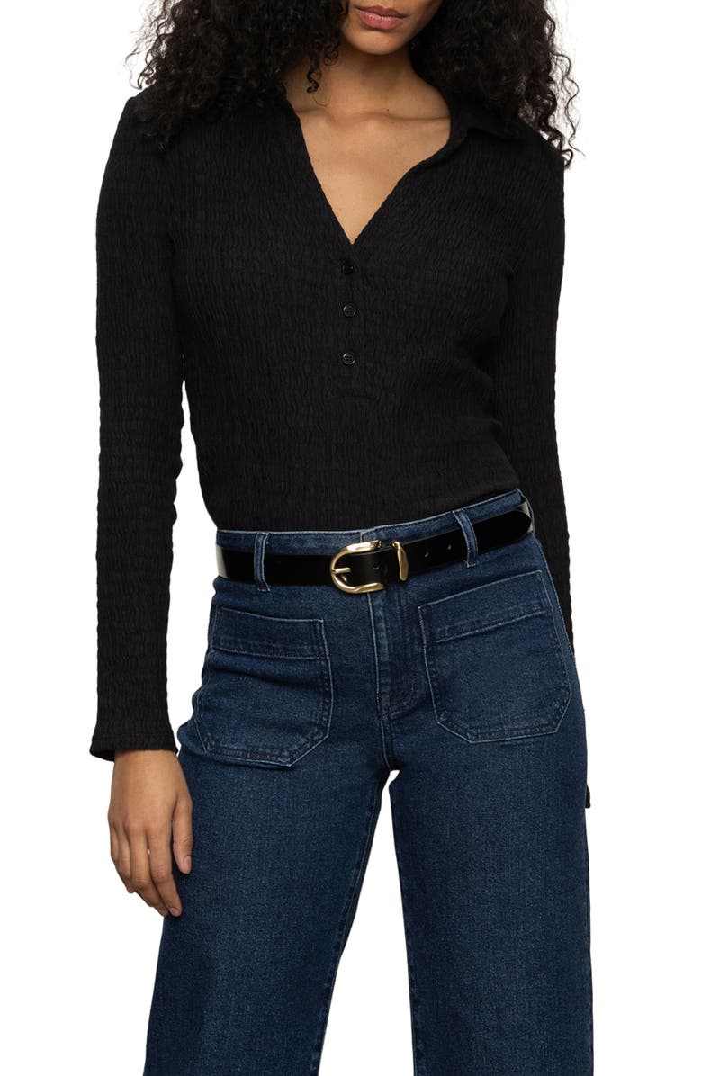 Sanctuary Texture Top, Alternate, color, Black