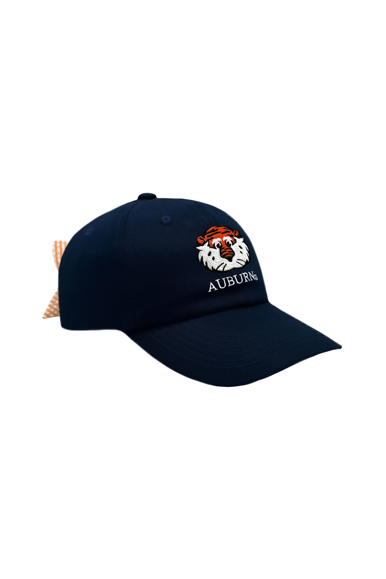 Auburn Tigers Aubie Bow Baseball Hat, Main, color, Navy Blue