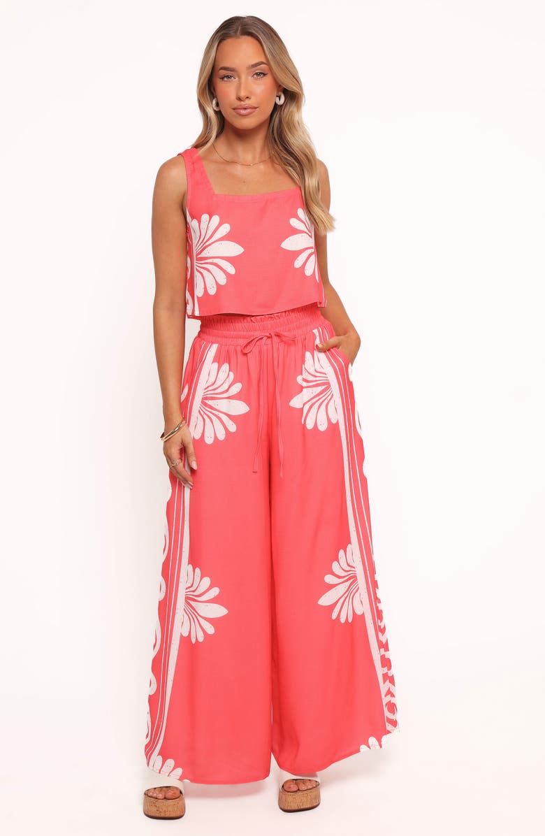 Petal & Pup Timothy Linen Blend Square Neck Tank & Wide Leg Pants Set, Alternate, color,