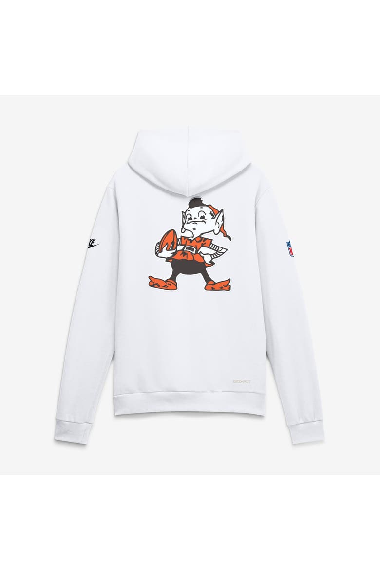 Men's Nike White Cleveland Browns Standard Issue Replay Officials Alternate Dri-FIT Hoodie, Alternate, color, White