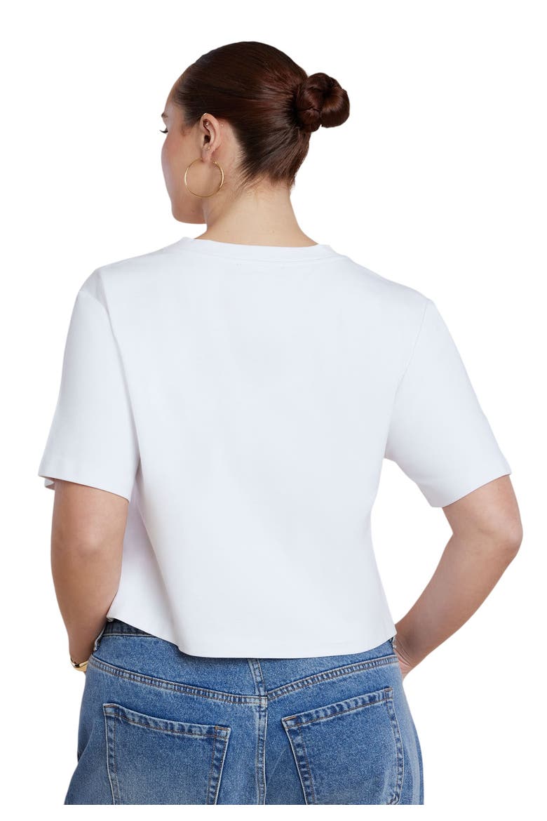 Bustier Seam Detail Tee, Alternate, color, OPTIC WHITE