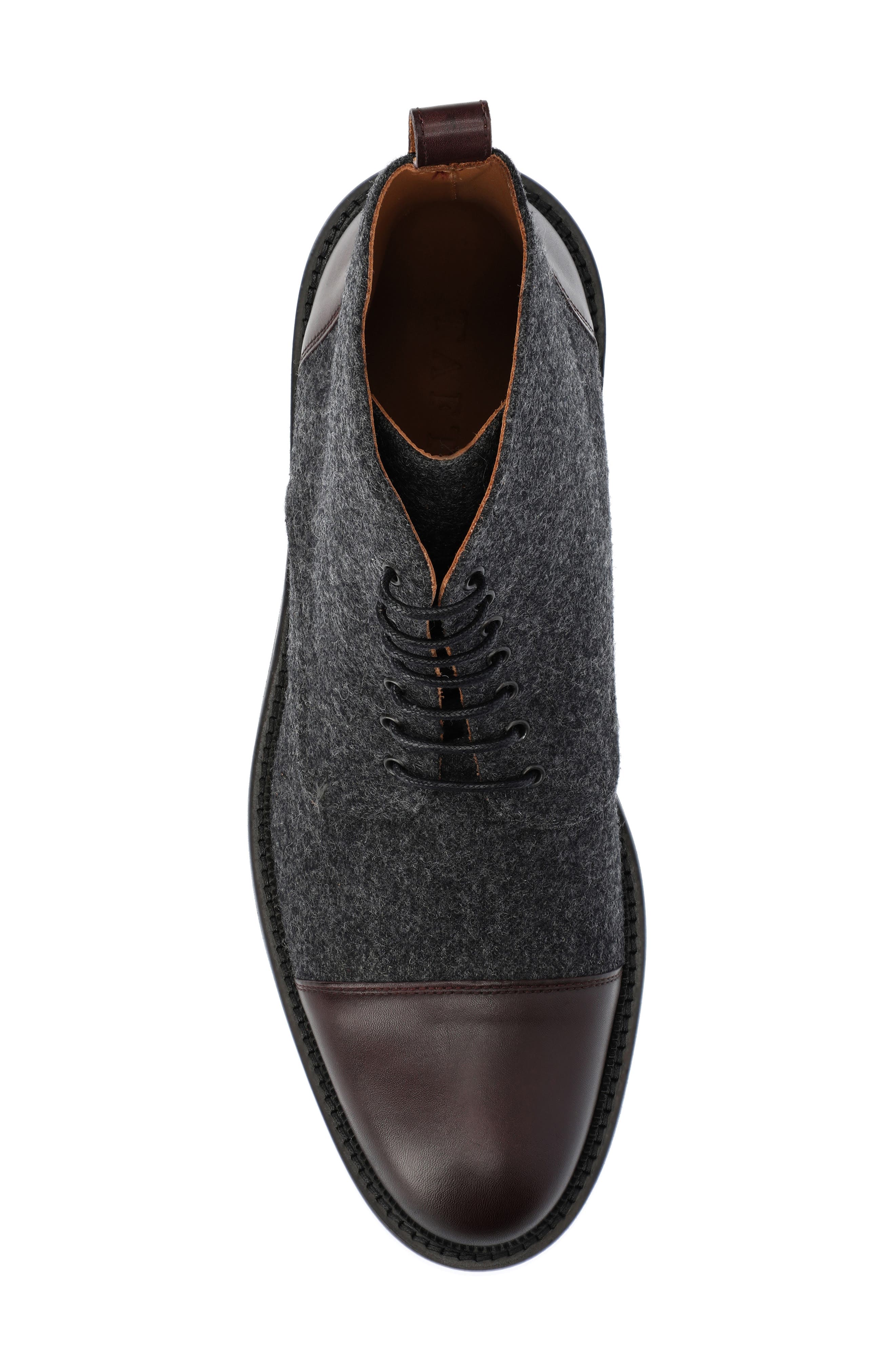 The Jack Boot, Alternate, color, GREY/ OXBLOOD