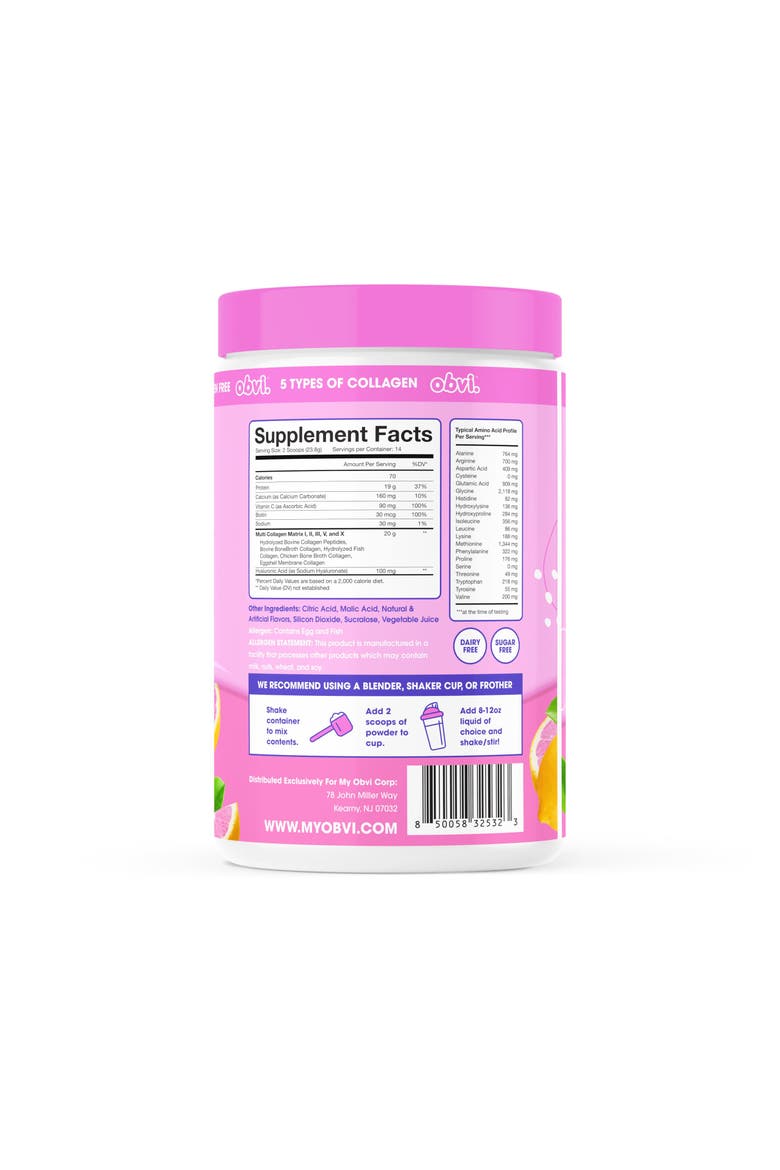 Multi-Collagen Peptide Blend - Nail, Skin & Hair Support Pink Lemonade, Alternate, color, None