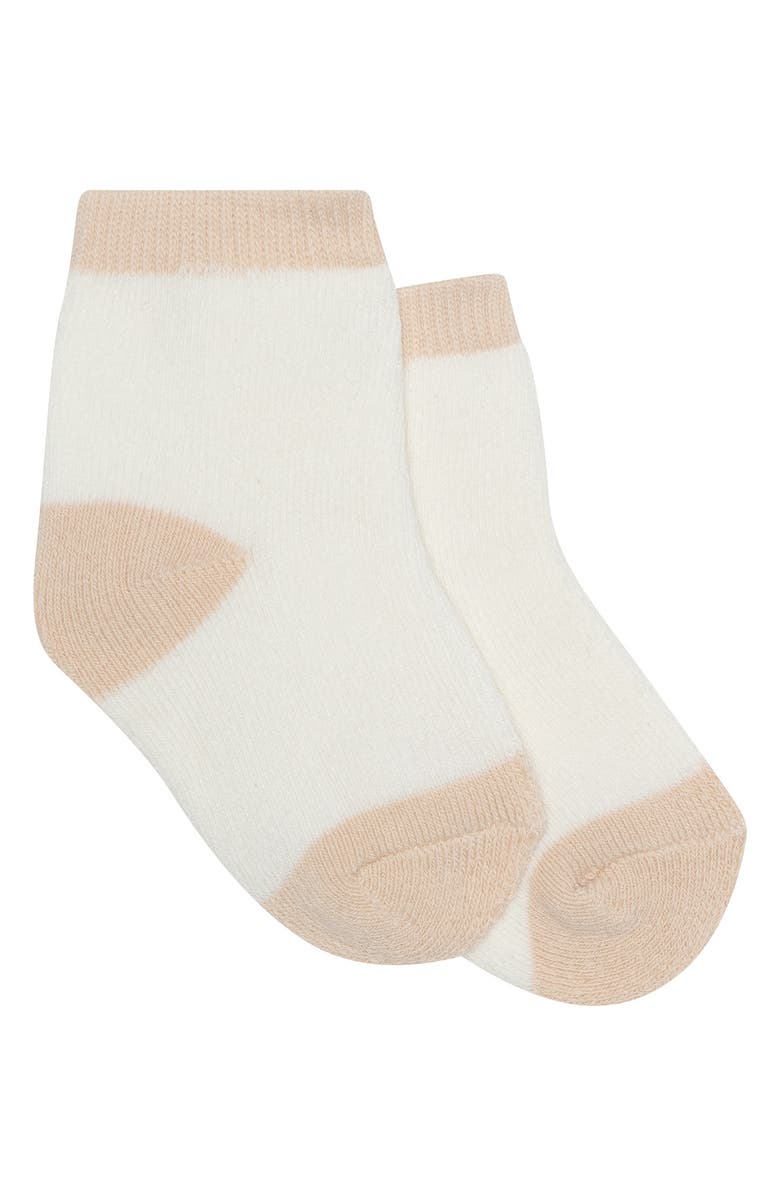 PL Baby by Petit Lem Appliqué Ruffle Sweatshirt, Joggers, Socks & Headband Set, Alternate, color, Deer