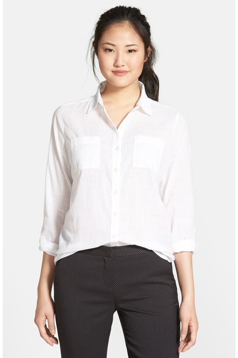 Long Sleeve Shirt, Main, color, WHITE