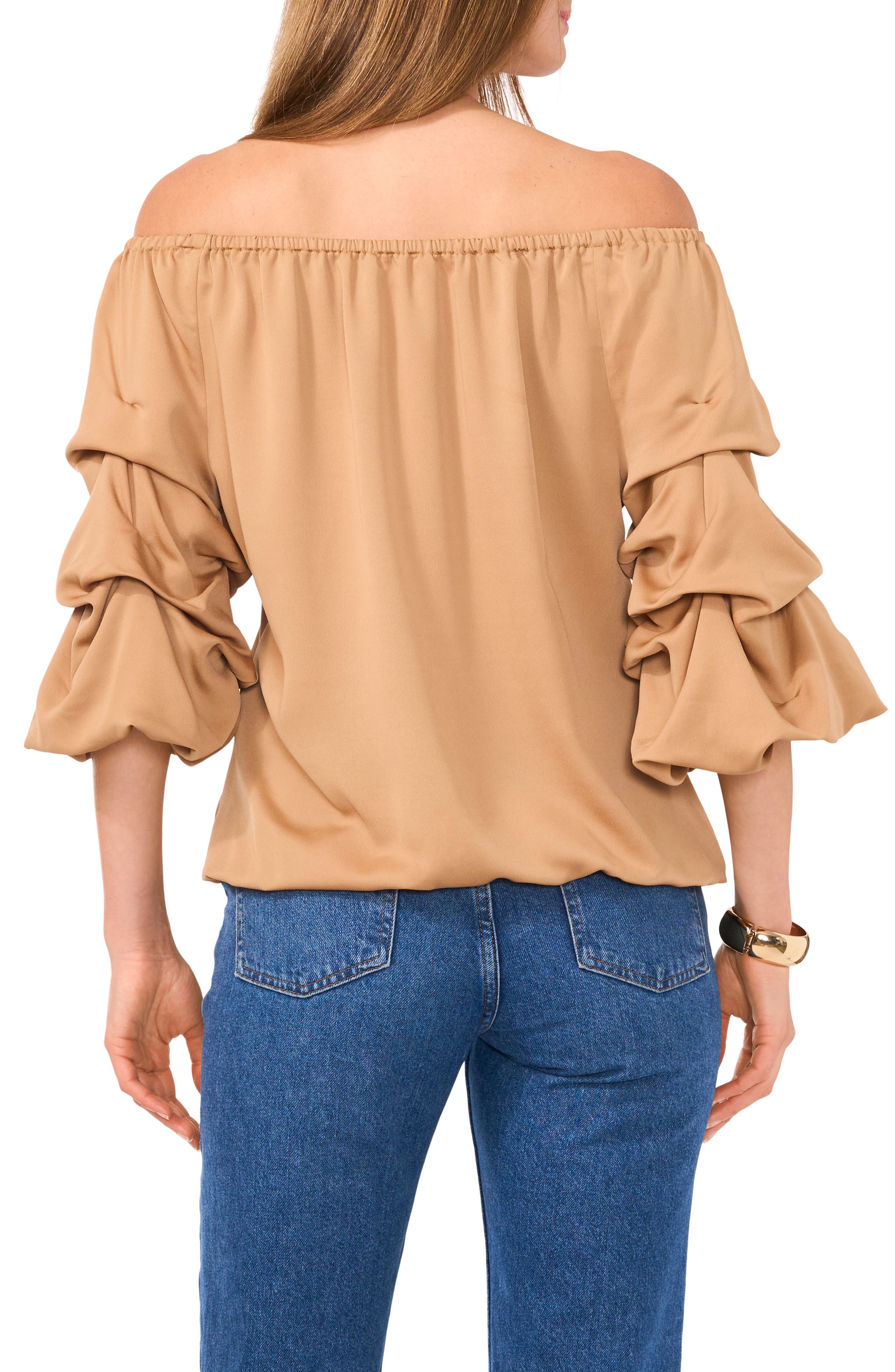 Off the Shoulder Bubble Sleeve Top - image 2