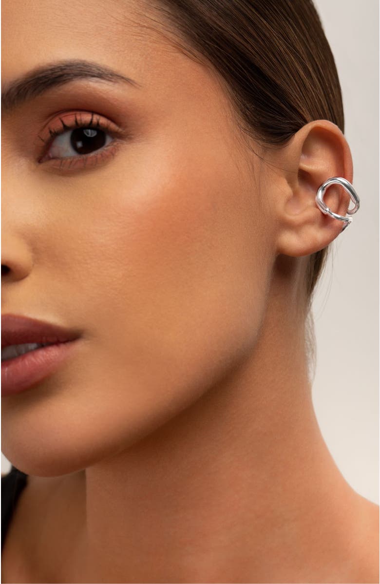 PIERETTI Cala ear cuff, Alternate, color, Silverplate