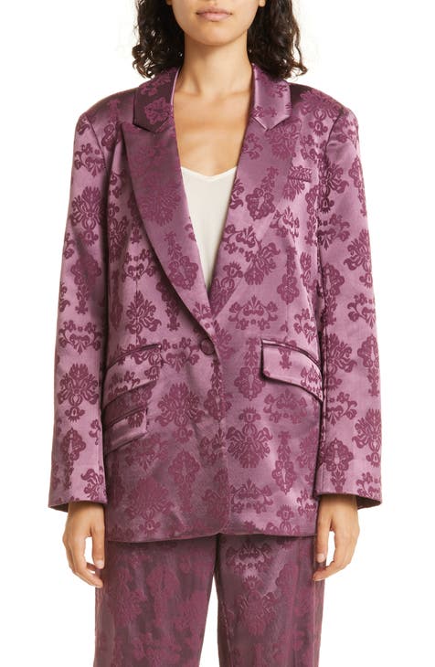 Faye Baroque Print Blazer