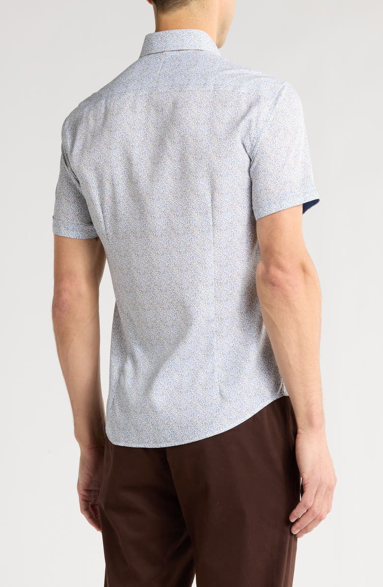 SOUL OF LONDON Short Sleeve Sport Shirt, Alternate, color, Beige