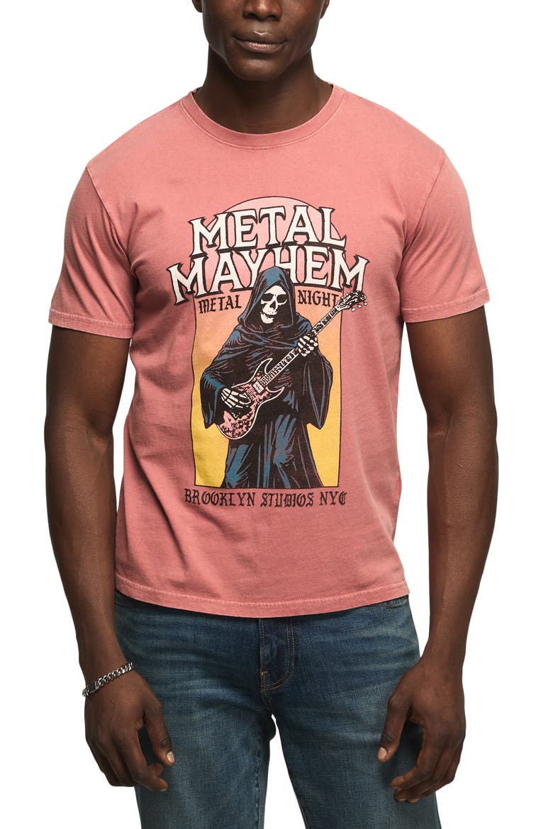 Metal Mayhem Cotton Graphic T-Shirt, Main, color, WITHERED ROSE