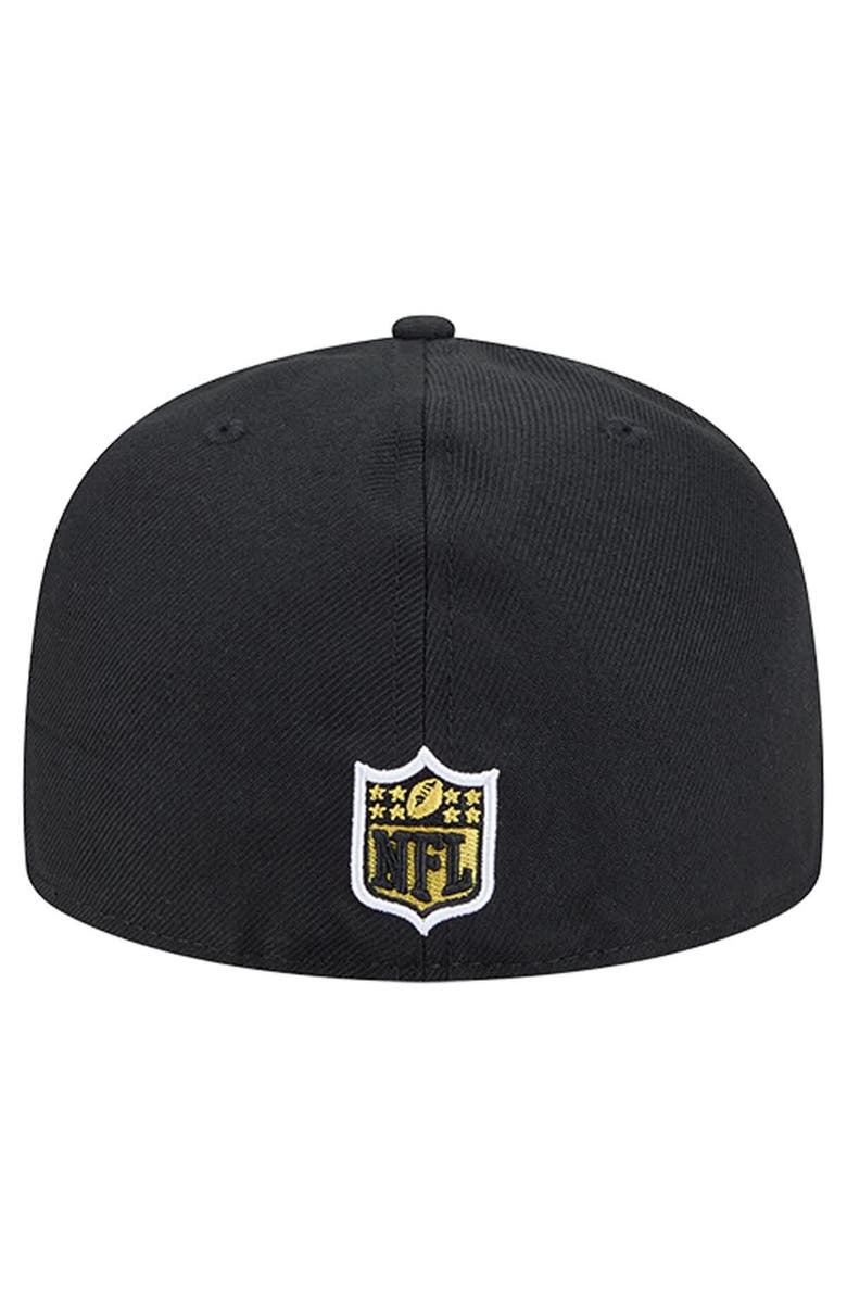 New Era Men's New Era Black Pittsburgh Steelers Soutache 59FIFTY Fitted Hat, Alternate, color, Black