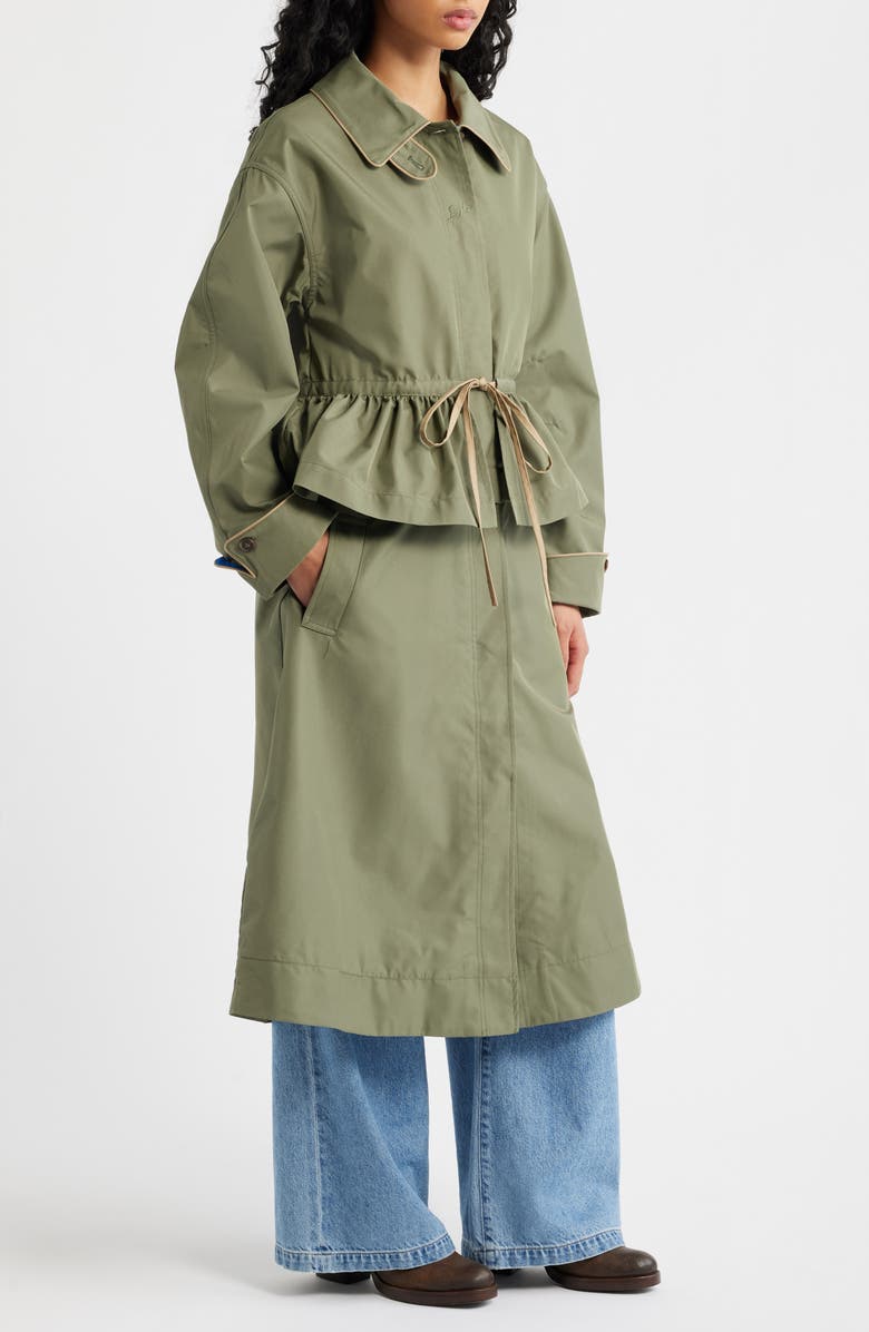 Damson Madder Myrtle Water Repellent Convertible Trench Coat, Alternate, color, Sage