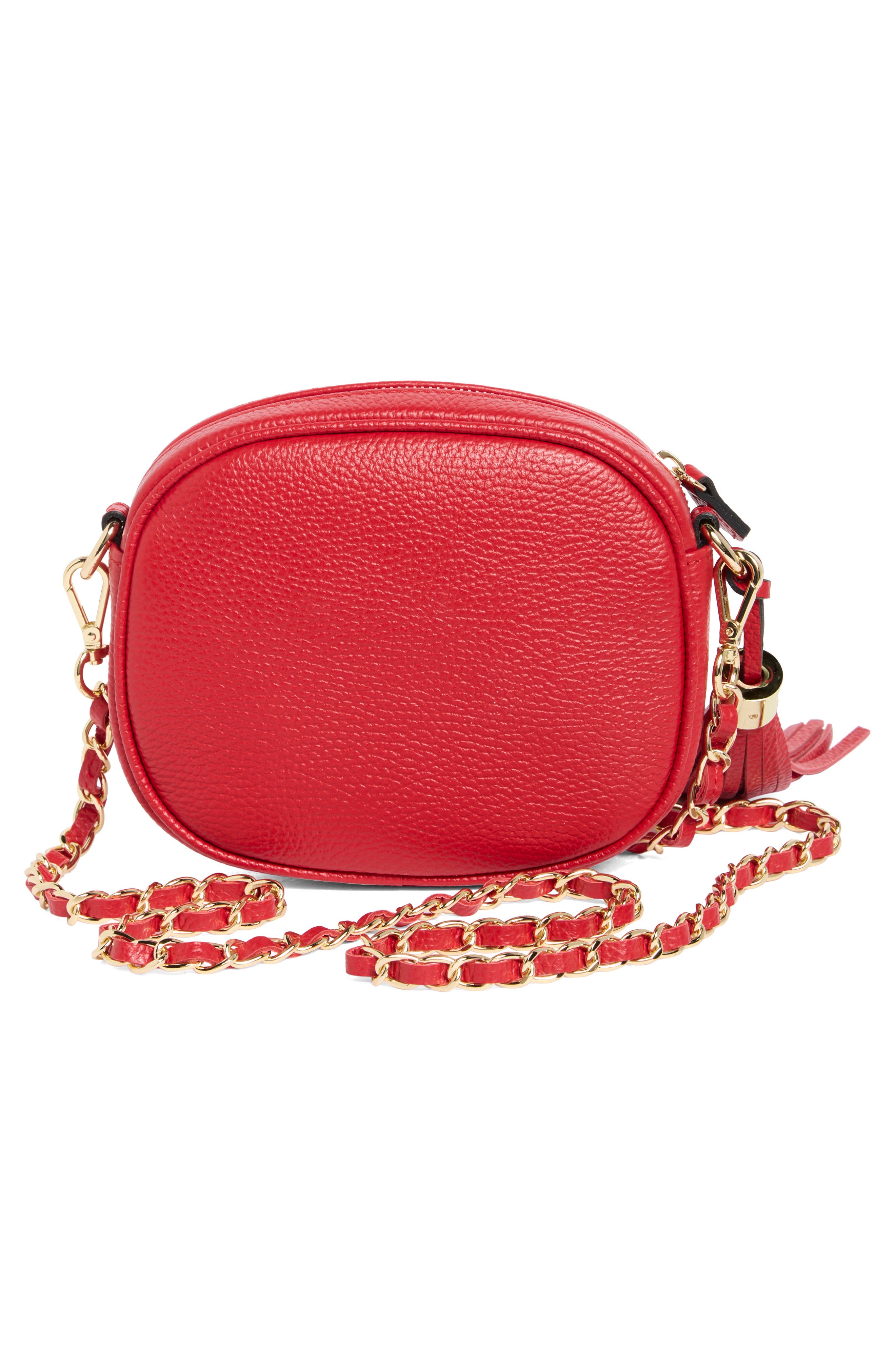Nina Rock Leather Crossbody Bag, Alternate, color, DEEP RED