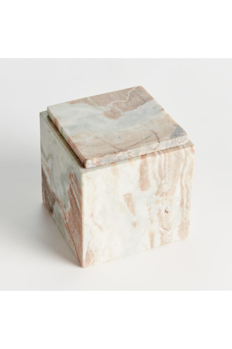 Jaqueline Square Lidded Box, Alternate, color, Brown