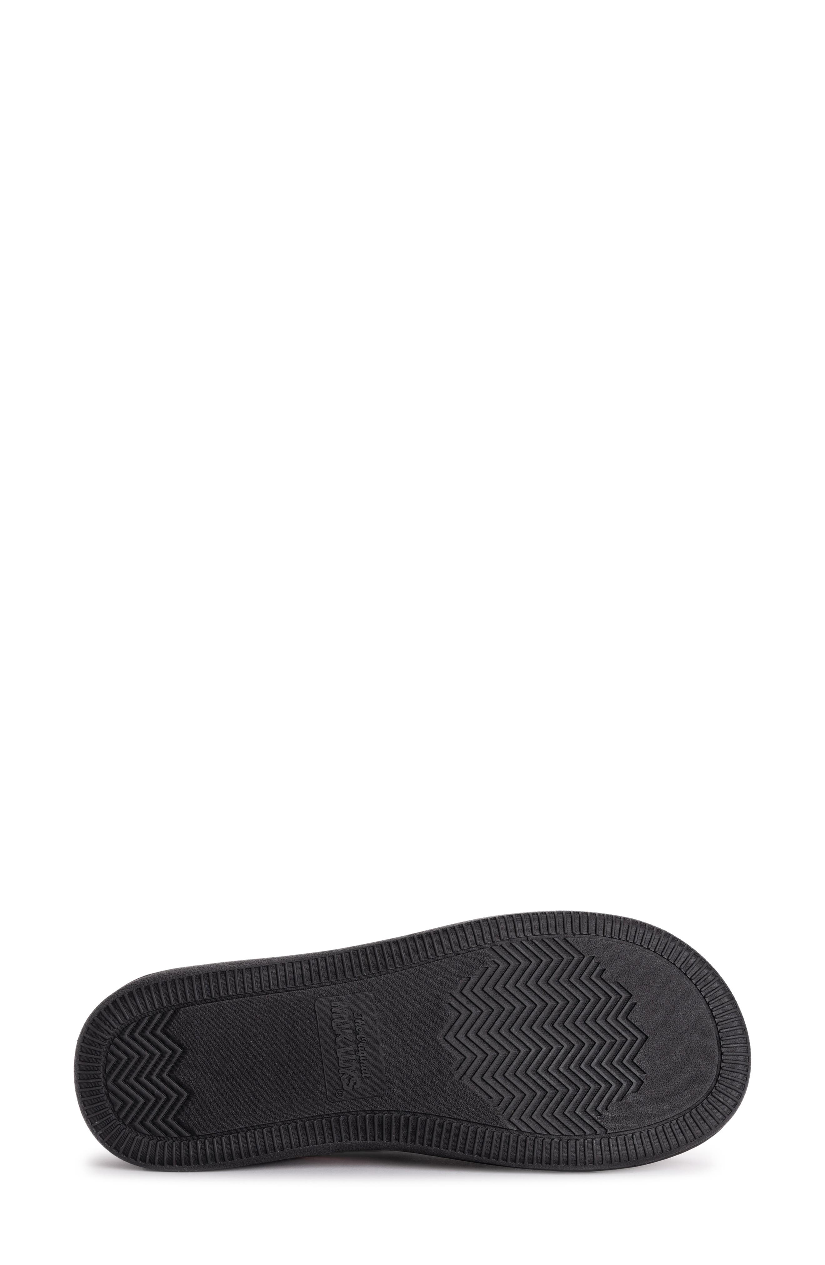 MUK LUKS Raquel Faux Fur Lined Indoor/Outdoor Bootie Slipper, Alternate, color, Black Black