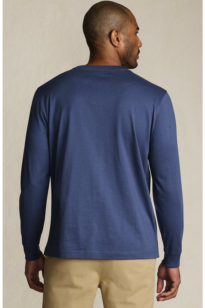 Super-t Long Sleeve Henley Shirt, Alternate, color, Nightfall Blue