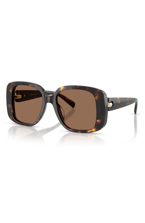 Tory Burch 53mm Gradient Square Sunglasses In Brown