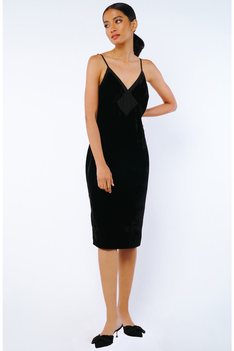 Divina V-neck Sheath Dress, Alternate, color, BLACK