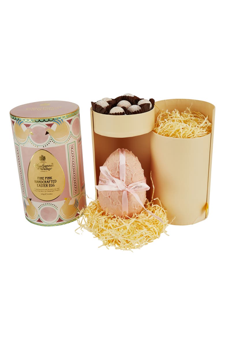 Charbonnel et Walker Fine Pink Chocolate Handcrafted Easter Egg Truffles, Main, color,