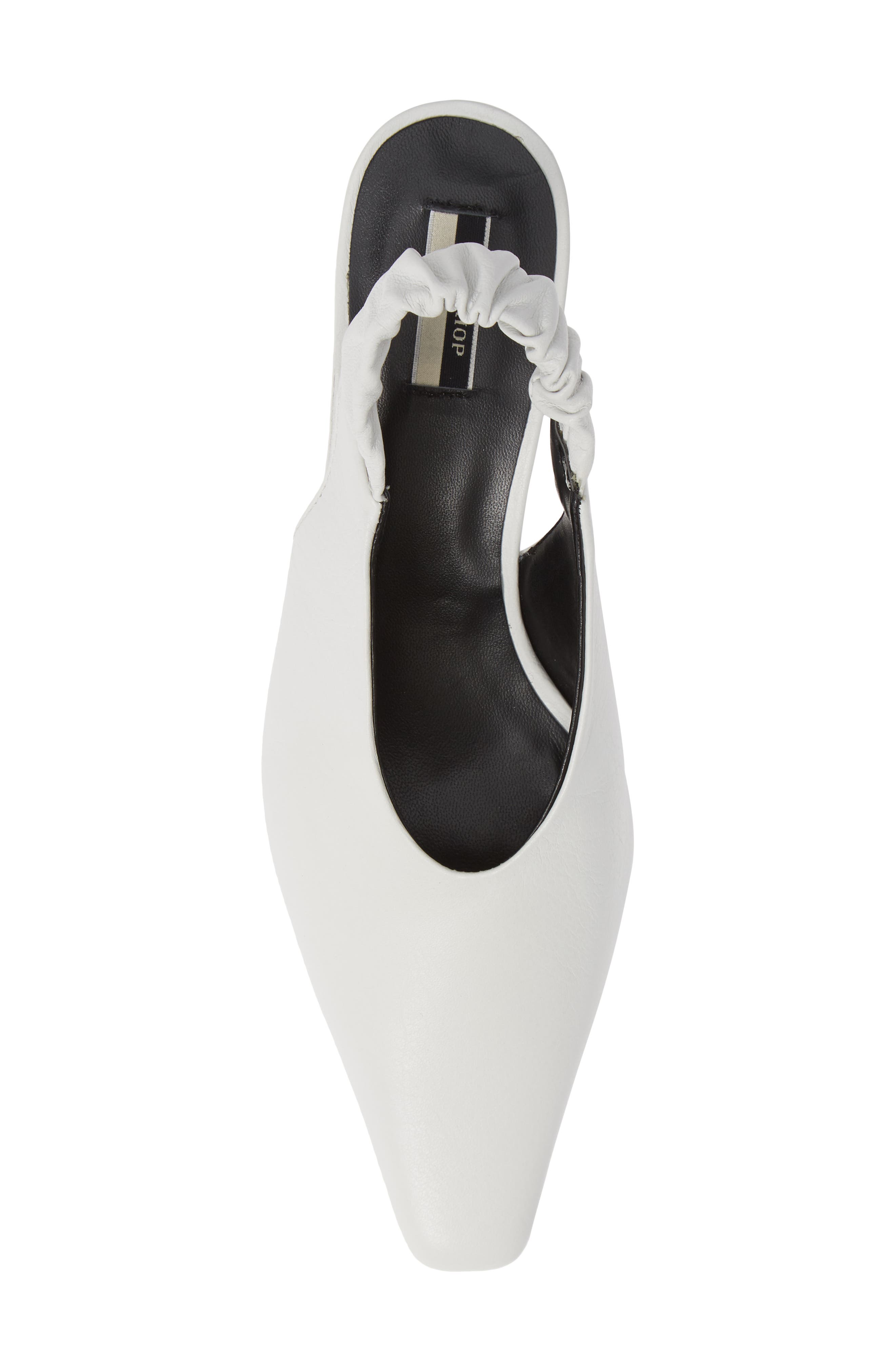 Jasper Ball Slingback Pump, Alternate, color, WHITE LEATHER
