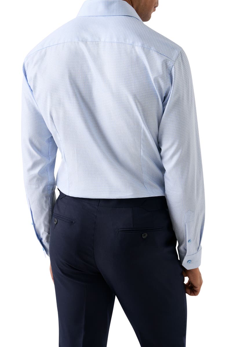 Eton Slim Fit Check Cotton Dress Shirt, Alternate, color, Blue