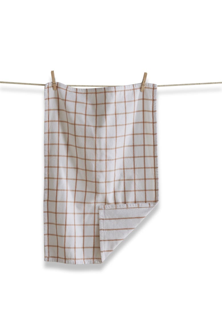 Classic BPink Windowpane Cotton Dishtowel for Kitchen, Main, color, Pink