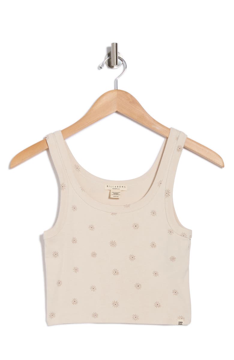 Billabong Sun Goddess Checker Crop Tank, Alternate, color, Cobblestone