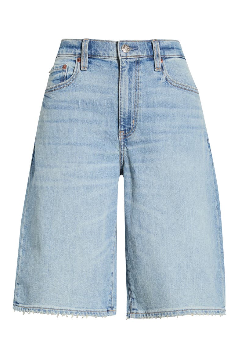 Cruiser Distressed Denim Bermuda Shorts, Alternate, color, FOOLS GOLD