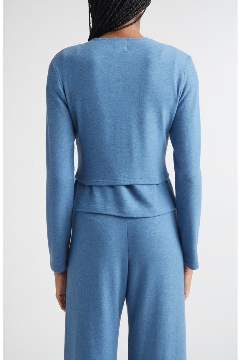 Lauren Crop Cardigan, Alternate, color, BLEUET MELANGE