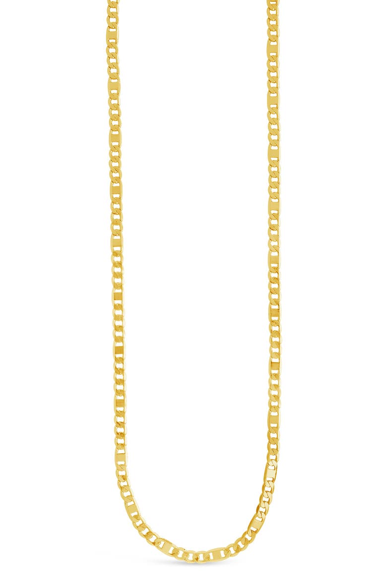 14K Yellow Gold Plated Mixed Mariner Chain Necklace, Main, color, GOLD