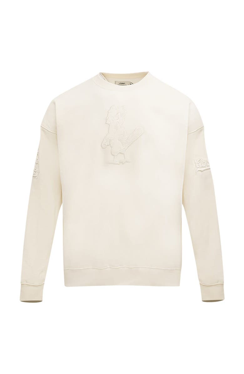 PRO STANDARD Men's Pro Standard Cream St. Louis Cardinals Neutral Drop Shoulder Pullover Sweatshirt, Alternate, color, Cream