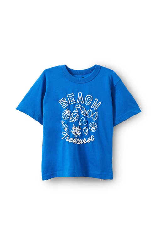 Cotton On Kids Kid's Poppy Oversize Graphic Print Tee In Harbour Blue Beach Treasures