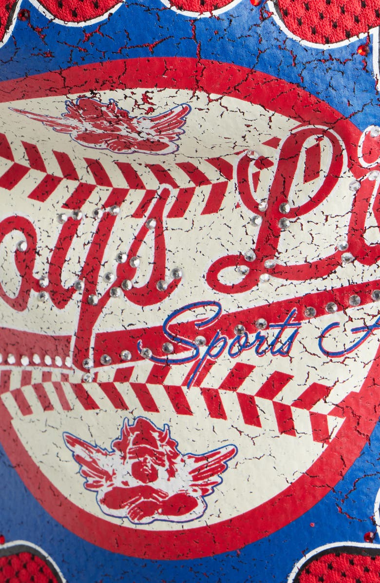 BOYS LIE Sporty Spice Graphic Halter Crop Top, Alternate, color, Red