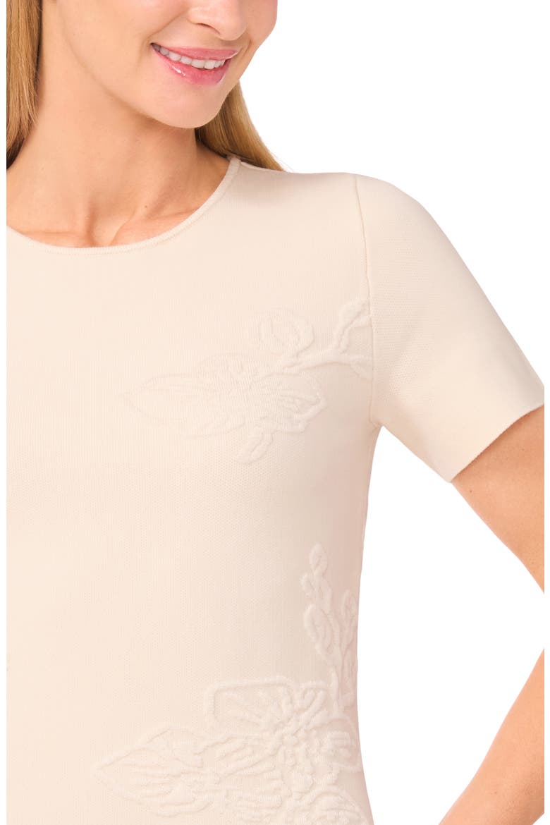 Mindy Floral Jacquard Minidress, Alternate, color, VANILLA ICE