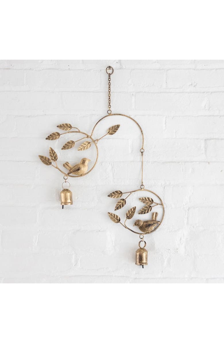 Ten Thousand Villages Pyar Bird Iron Wind Chime, Main, color, Multi Color