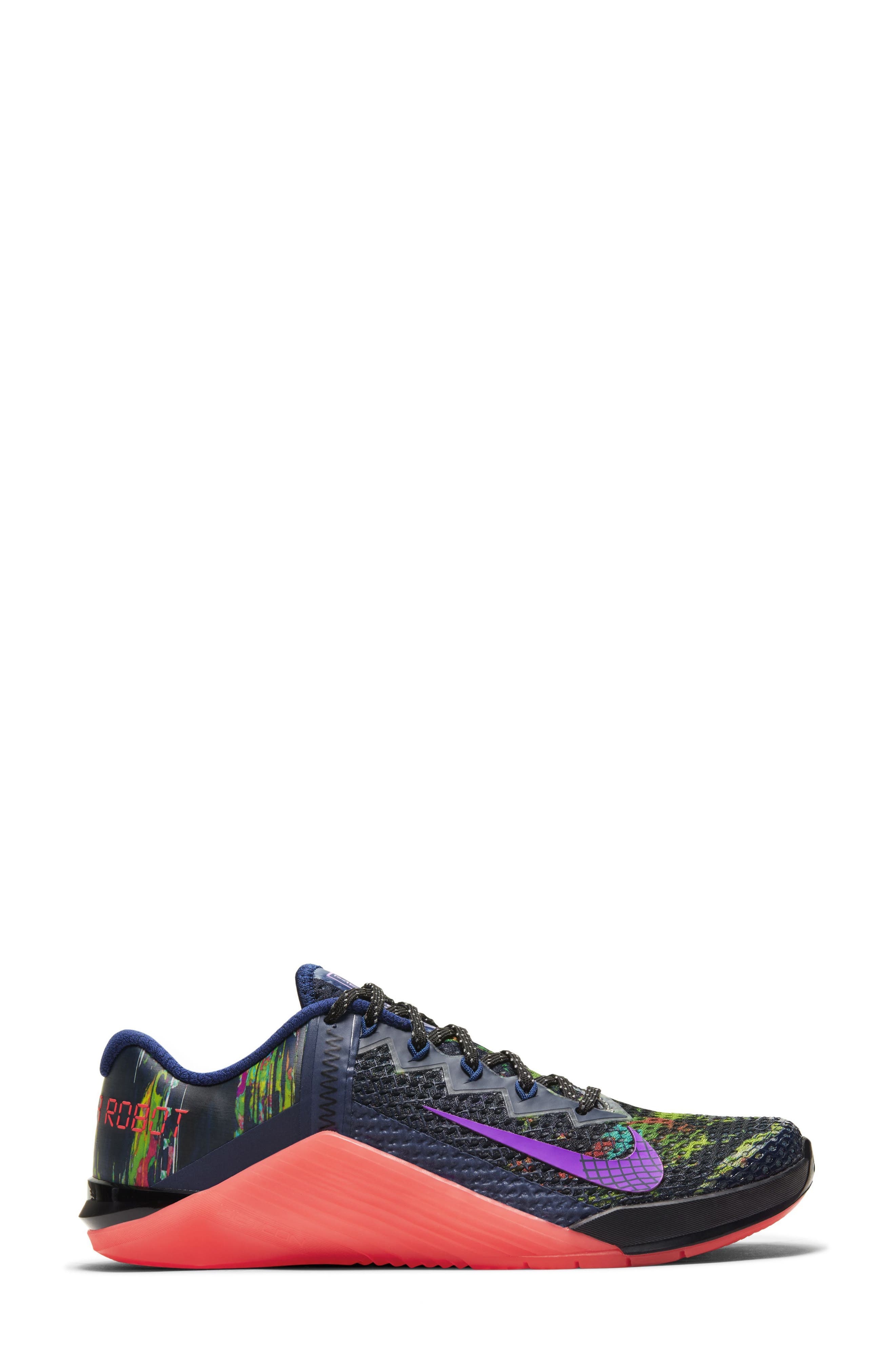 Metcon 6 AMP Training Shoe, Alternate, color, BLUE VOID/ CRIMSON/ SILVER