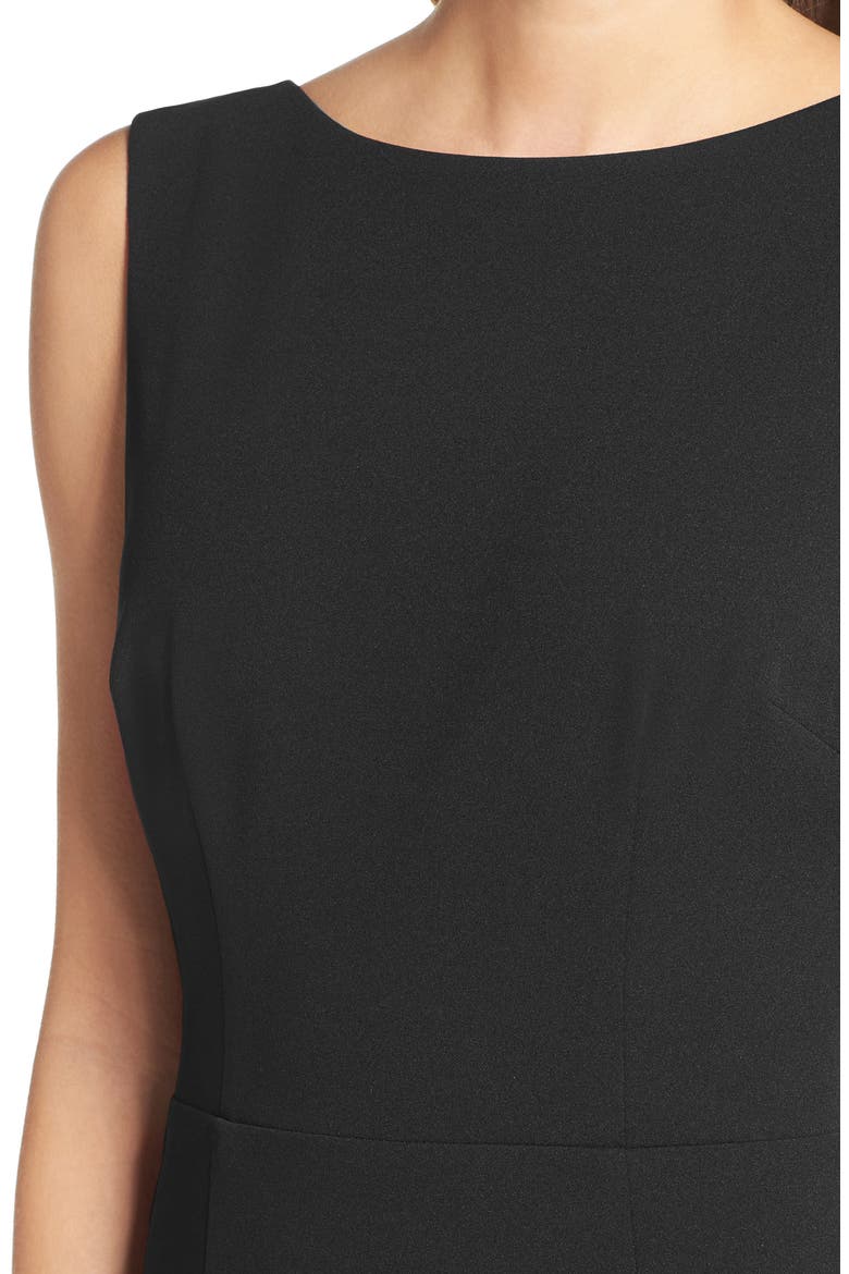 Vionnet Drape Back Crepe Gown, Alternate, color, BLACK