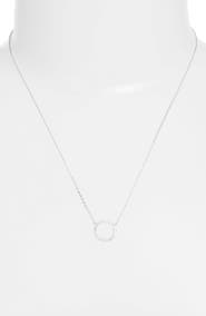 Estella Bartlett Pavé Circle Pendant Necklace