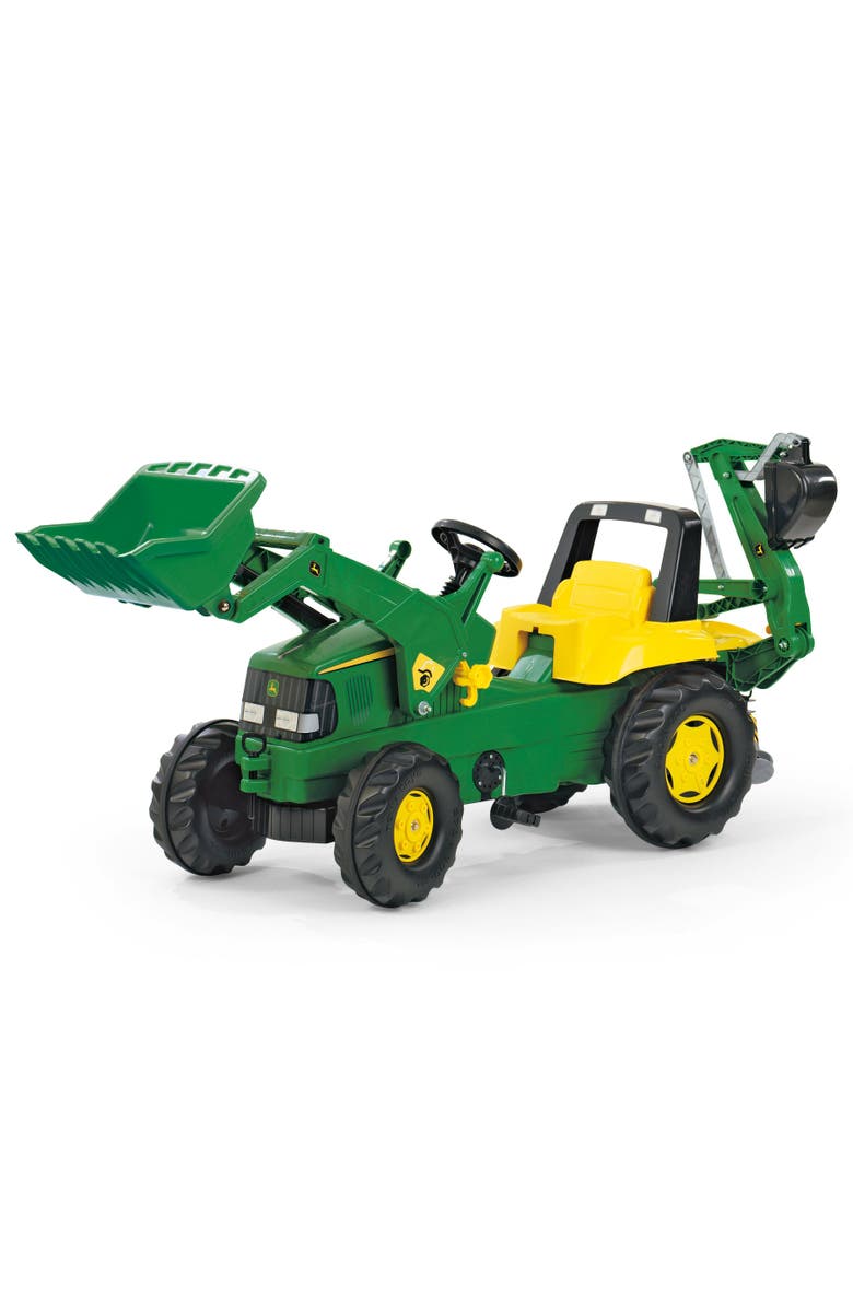 John Deere Backhoe Loader, Main, color, Green/Yellow