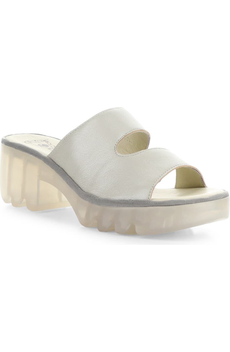 Fly London Tech Platform Sandal, Main, color, Silver Borgogna